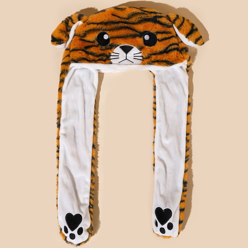 Mũ Trùm Đầu Hình Động Vật Bằng Lông Nhung Dễ Thương Xinh Xắn