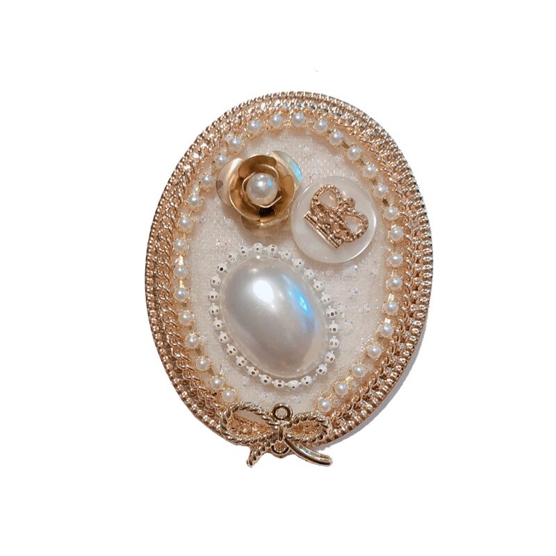 (MỚI) Trâm cài áo hình nơ đính ngọc trai sang trọng