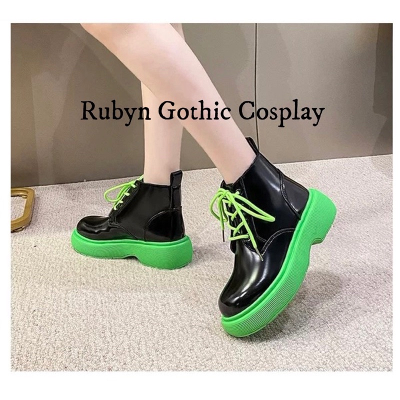 [Sẵn]Giày Boots Màu xanh lá hot trend 2022 ( Trắng, Đen, Xanh Lá ) Size 35 - 40, 2167