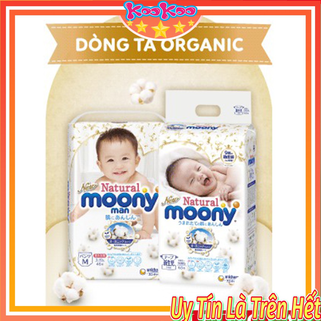 [QUÀ TẶNG LÀ DOWNY NHÉ]Moony,  Bỉm Moony Natural Nội Địa Chính Hãng Dán/Quần Đủ Size NB63/S58/M46/L38/L36/XL32