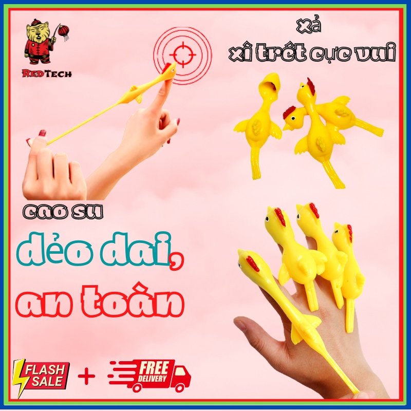 Gà Bắn Dính Tường, Đồ Chơi Ná Hình Chú Gà RedTech, Đồ Chơi Giải Trí, Xả Stress.