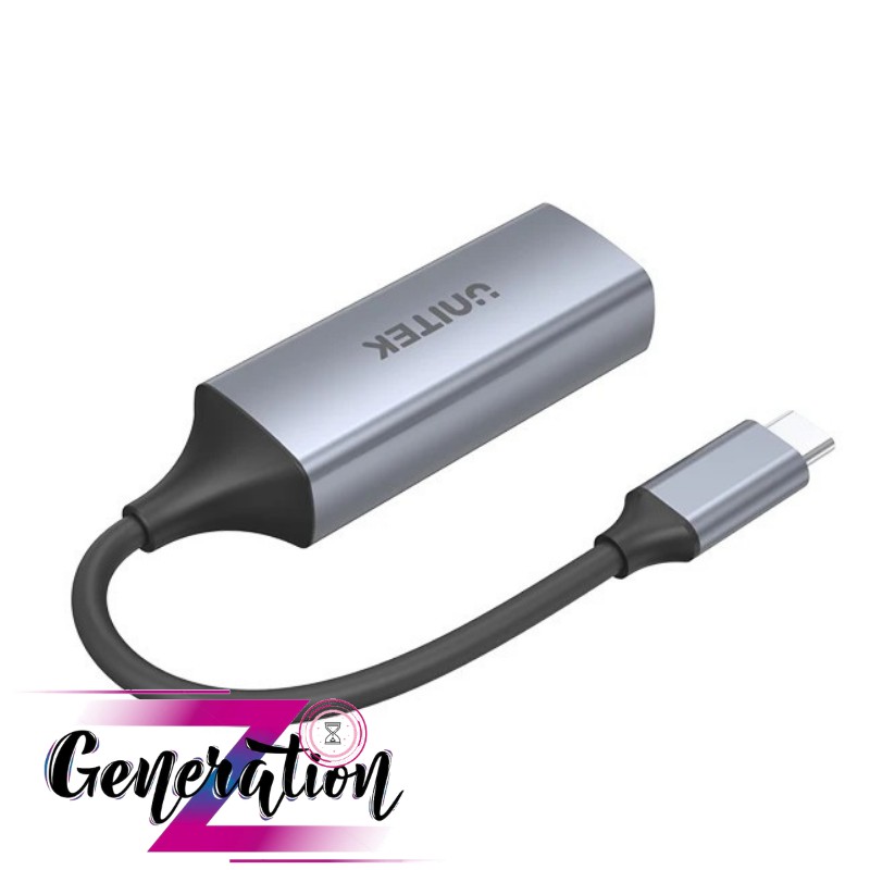 CÁP CHUYỂN USB TYPE-C RA LAN UNITEK U1312 - USB-C to Gigabit Ethernet 5Gbps Aluminium Adapter