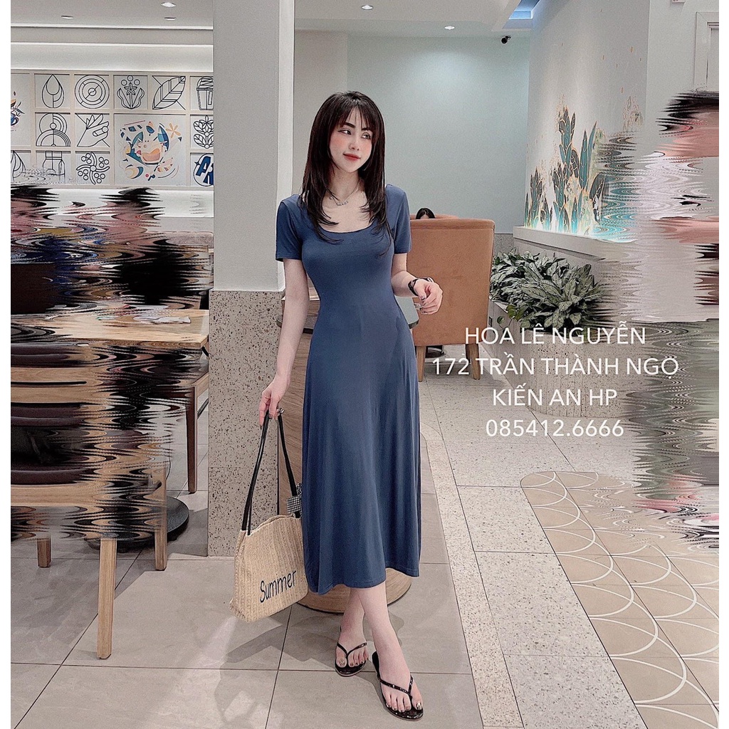 Váy xòe cổ u hot nhiều màu đẹp