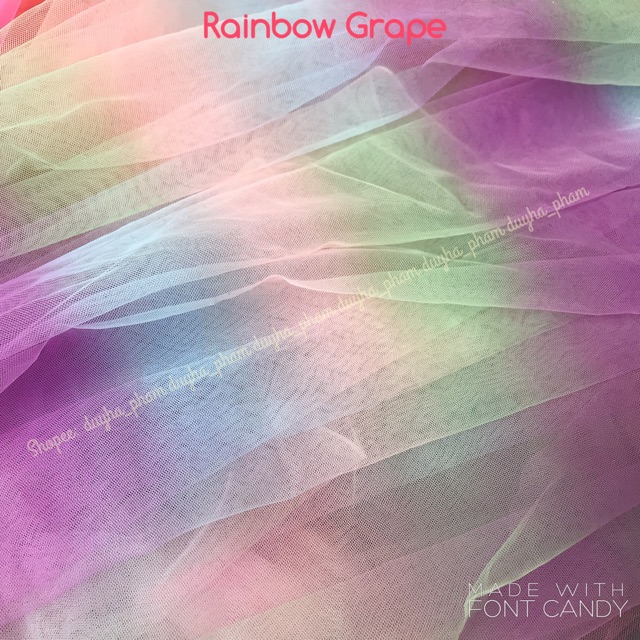 VẢI LƯỚI CẦU VỒNG MỀM MỊN SIÊU XINH