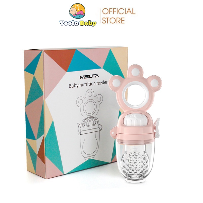 Túi Nhai Ăn Dặm, Núm Nhai Ăn Dặm Cho Bé Chống Hóc MISUTA 3 Size Chất Liệu Silicol An Toàn