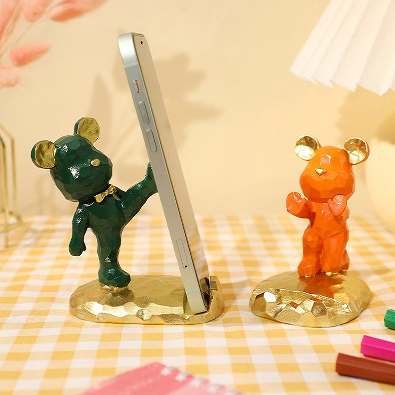 Giá Đỡ Điện Thoại Hình Gấu Bạo Lực Dễ Thương Để Bàn Tiện Dụng