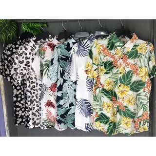 Áo Sơ Mi Hawaii Bông Bụt (Ảnh THẬT)