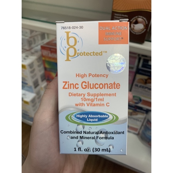 Kẽm Cho Bé Bprotected Pedia Zinc Gluconate & Vitamin C - Bổ Sung Kẽm Cho Trẻ Biếng Ăn ,Tăng Cường Hấp Thu & Sức Đề Kháng