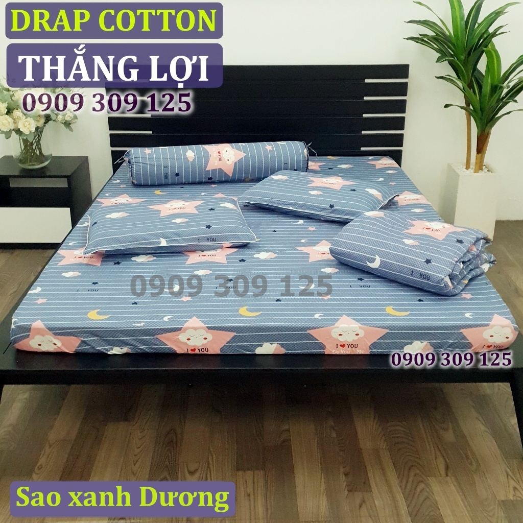 drap cotton 100% Thắng lợi cao cấp SAO XANH DƯƠNG chuẩn logo | BigBuy360 - bigbuy360.vn