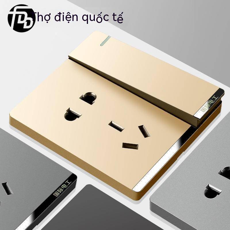 Ổ Cắm Điện Gắn Tường Năm Lỗ 86 16A