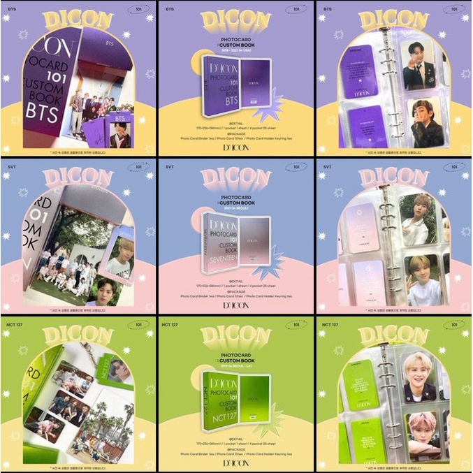 [Mã LIFEXANH03 giảm 10% đơn 500K] Bộ tranh ảnh 101 card ảnh Dicon BTS - NCT - SEVENTEEN - Cửa hàng Kpop