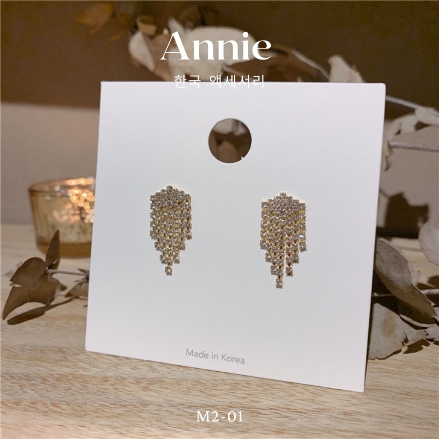 Bông tai tua rua đính đá phong cách thanh lịch ANNIE - M2-01