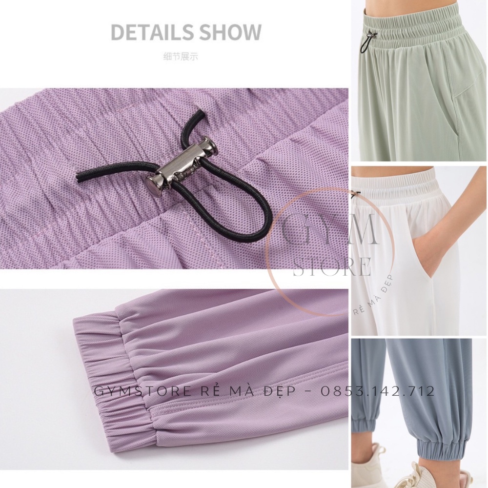 Quần Jogger Alibaba Ống Rộng Thể Thao Nữ Tập Gym Yoga❤️𝐇𝐀̀𝐍𝐆 𝐗𝐈̣𝐍❤️Vải Lưới Co Giãn Thoáng Mát Cực Tôn Dáng 𝐆𝐘𝐌𝐒𝐓𝐎𝐑𝐄 033