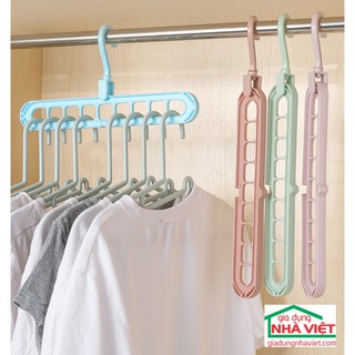{ Sale Sốc } Móc treo quần áo 9 lỗ đa năng thông minh ,tiết kiệm diện tích , đồ gia dụng tiện ích