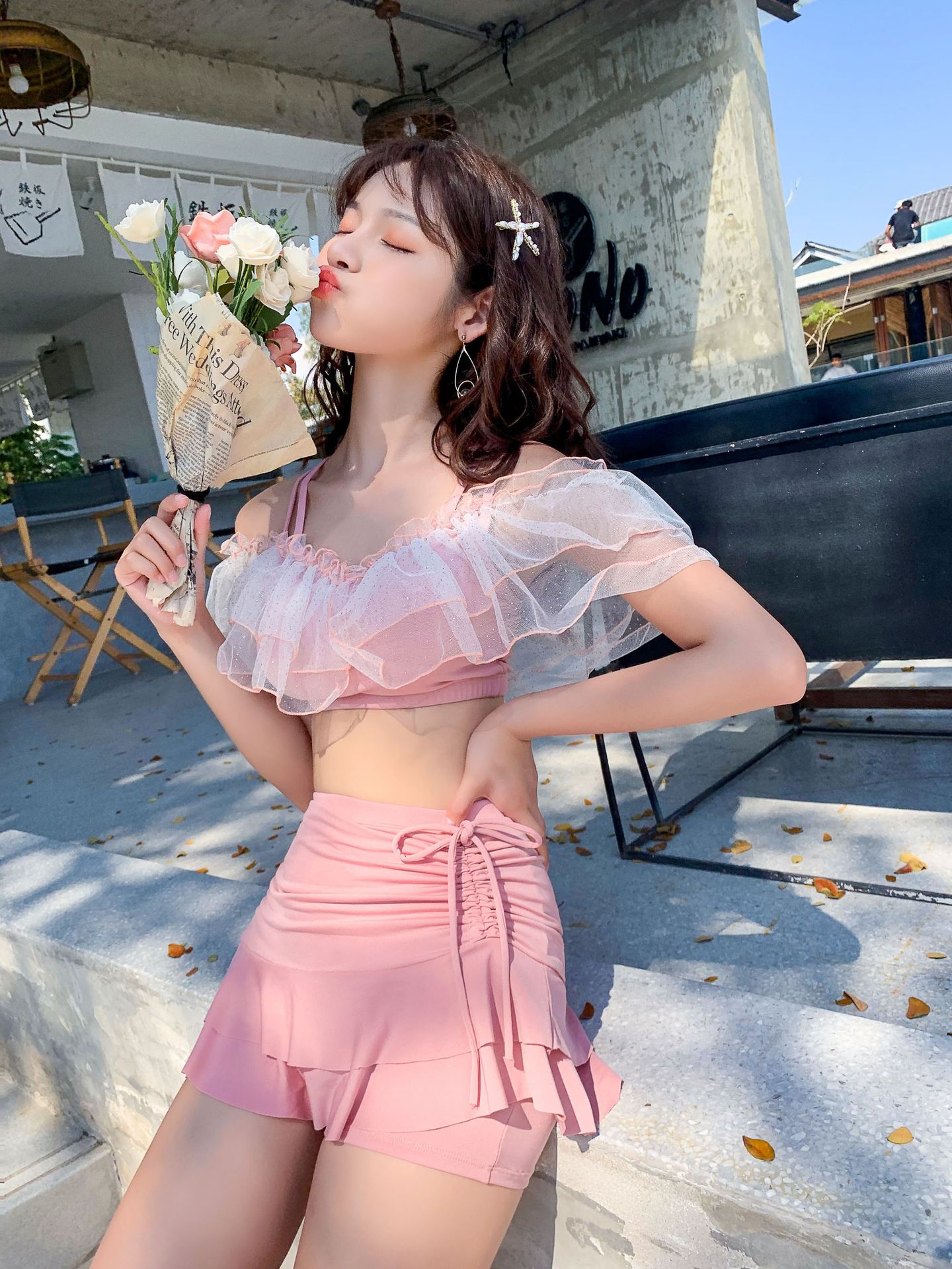 Bộ Đồ Bơi 2 Mảnh Lưng Cao Co Giãn Gợi Cảm Cho Nữ | BigBuy360 - bigbuy360.vn