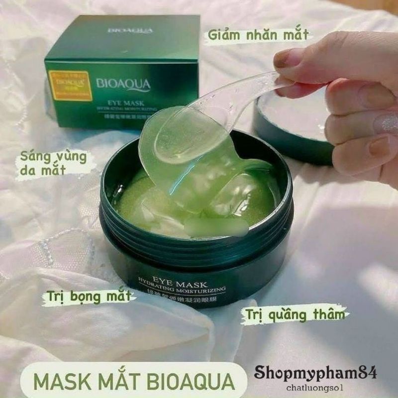 Mặt Nạ Mắt BIOAQUA Xanh Tảo Biển Mờ Thâm, Xóa Nếp Nhăn, Chống Lão Hóa 60 miếng