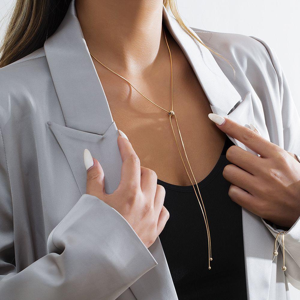 NIUYOU 1 Vòng Cổ Choker Dây Đồng Đính Bóng Lông Tua Rua