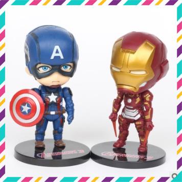 Mô Hình Nhân Vật Marvel Avenger Siêu Anh Hùng, người nhện, người dơi, supermen size 10 cm