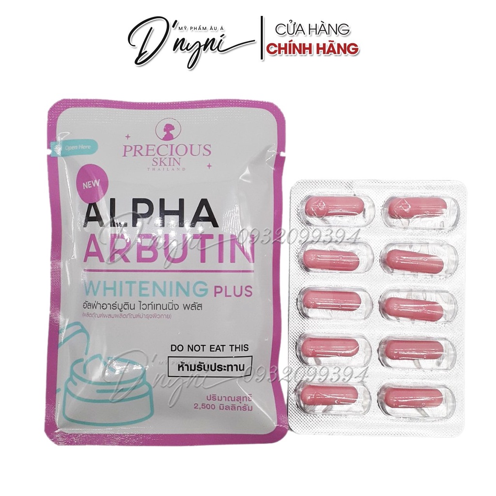 Gói 10 Viên Dưỡng Da Alpha Arbutin Whitening Plus Capsules Powder