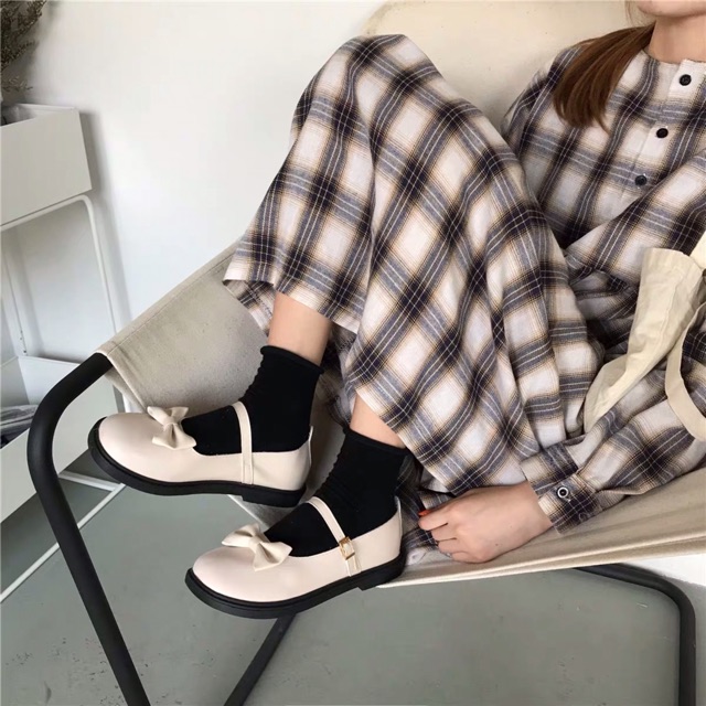 [SẴN TRẮNG 38] Giày lolita mũi tròn quai ngang đính nơ mã 888 (ảnh thật ở cuối) | BigBuy360 - bigbuy360.vn