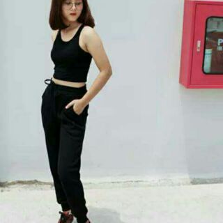 Quần jogger thun gân nam nữ