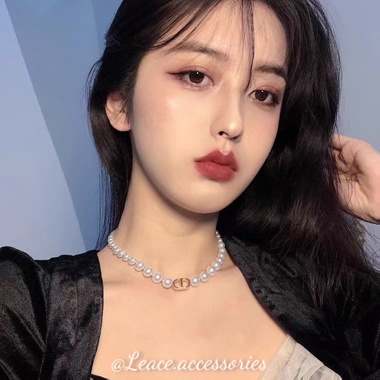 Dây chuyền, vòng cổ ngọc trai nhân tạo CD sang chảnh dễ phối đồ NL034 Leace.accessories