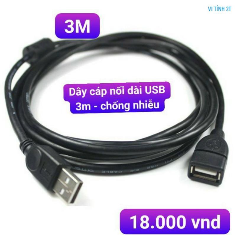 Dây cáp nối dài USB 3m - chống nhiễu