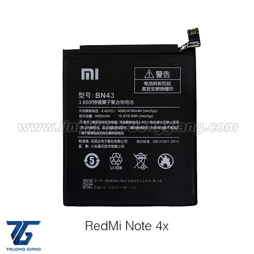 PIN XIAOMI BN43 / BM43 / REDMI NOTE 4X (4000 / 4100MAH)