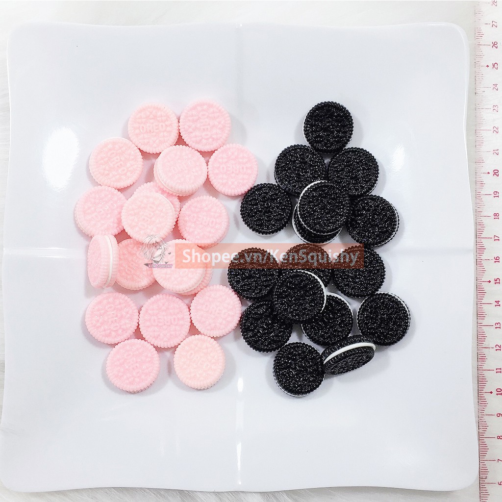 Charm Bánh Oreo Kem Trang Trí Slime / Ốp Điện Thoại / Mô Hình / Gắn Dép Crocs