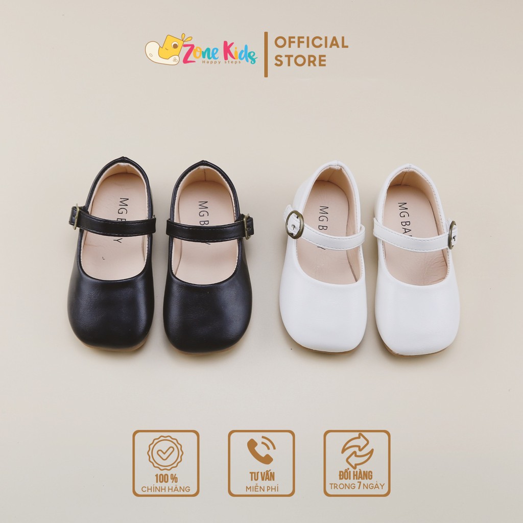 Giày búp bê trơn da lì cho bé gái Zonekids - A05