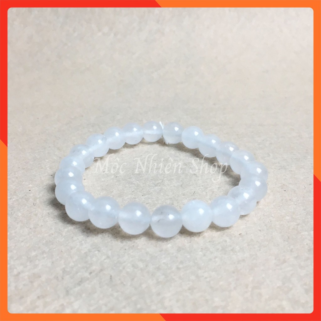Vòng tay mã não trắng - size 8mm | BigBuy360 - bigbuy360.vn