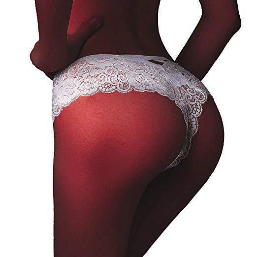 Quần lót ren lọt khe nữ chất cotton trơn mềm sexy cạp thấp thoáng khí , IBRA'S STORE iB083