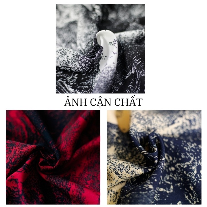 Áo sơ mi nam nữ họa tiết loang màu cộc tay cổ bẻ form rộng unisex 20UP 50-85kg 100% lụa cao cấp nhẹ thoáng mát | BigBuy360 - bigbuy360.vn