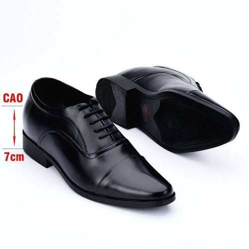 Giày tây nam S89 da bò 100% CÓ DÂY , Tăng chiều cao 7cm phong cách công sở