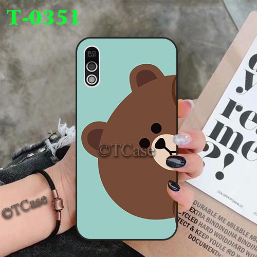 Ốp lưng Vsmart Bee 3 - Ốp dẻo đen in hình Gấu Brown