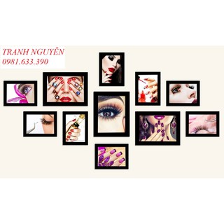 [XẢ KHO 3 NGÀY]TRANH GÍA XƯỞNG: BỘ 11 TRANH SPA, NAIL, MI. MIỄN PHÍ THIẾT KẾ, TẶNG KÈM BĂNG DÍNH