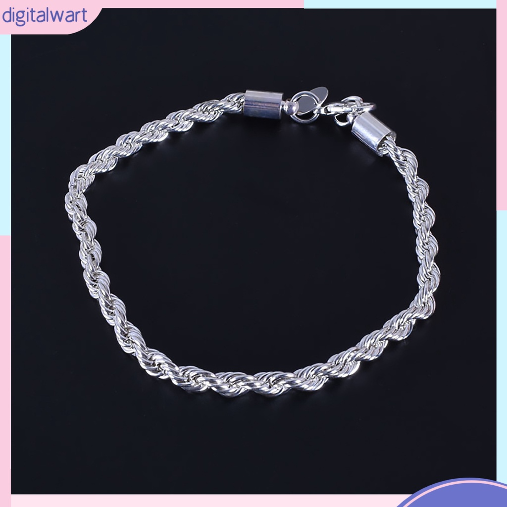 Vòng tay mạ bạc thiết kế dạng xoắn thanh lịch dành cho nữ