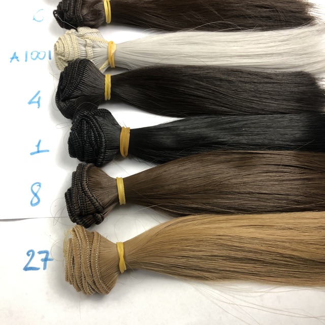 TCB- Tép tóc giả may tóc cho búp bê tóc dài 15cm