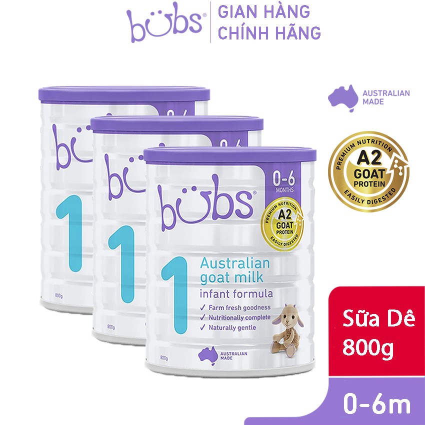 Combo 03 Sữa Dê Bubs Goat Milk Số 1