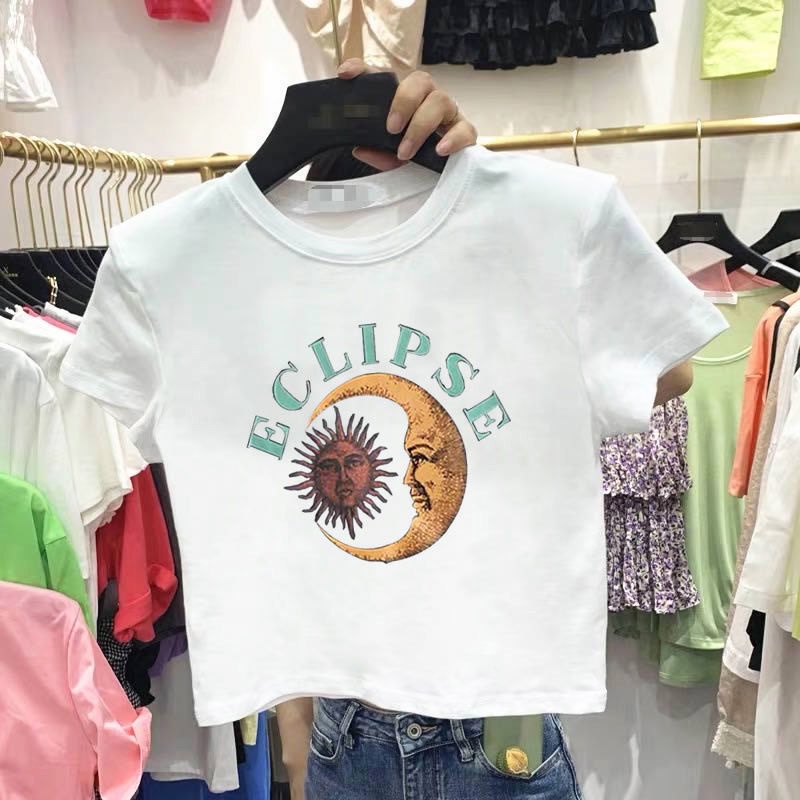 Áo croptop ngắn tay dáng ôm thời trang mùa hè hàn quốc giản dị dành cho nữ