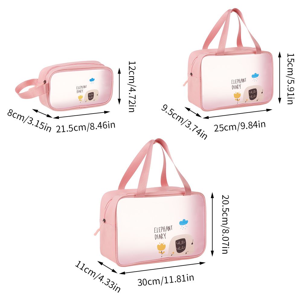 Túi đựng mỹ phẩm bằng PVC mềm trong suốt chống thấm nước di động tiện dụng dành cho nữ