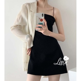 Váy 2 dây sợi mảnh ôm body chất vải đanh mịn thiết kế may 2 lớp by Liola.thietke
