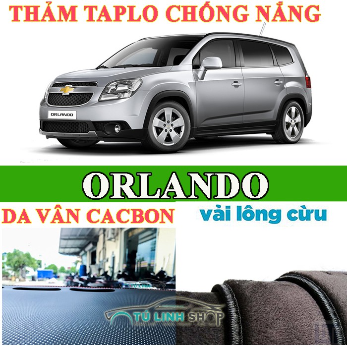 Thảm taplo Chevrolet Orlando bằng lông Cừu 3 lớp hoặc Da Cacbon