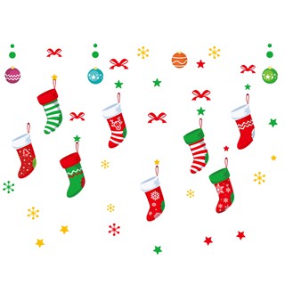Decal dây thả chiếc tất noel