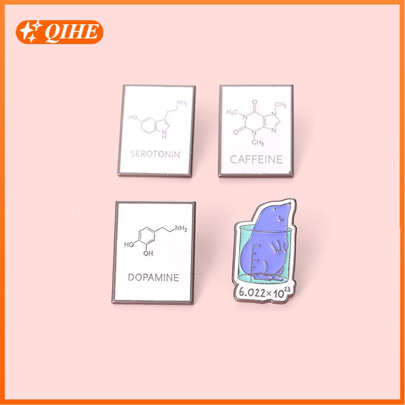 Huy hiệu cài áo QIHE JEWELRY hình cấu trúc phân tử độc đáo