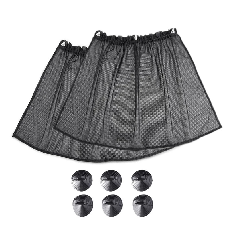 Set 2 tầm rèm lưới treo cửa sổ xe ô tô chống nắng tiện dụng