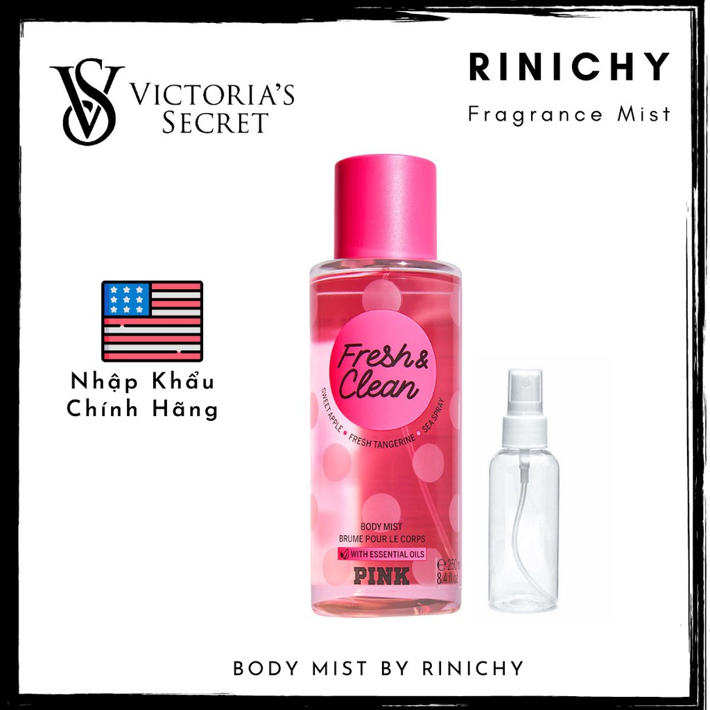 [New hương thanh mát] Xịt Thơm Body Mist Victoria's Secret Fresh and Clean