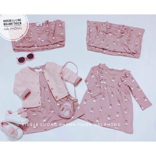 Váy cánh tiên dài tay hươu hồng HM H&M sz 4m-4y_hàng chính hãng authentic