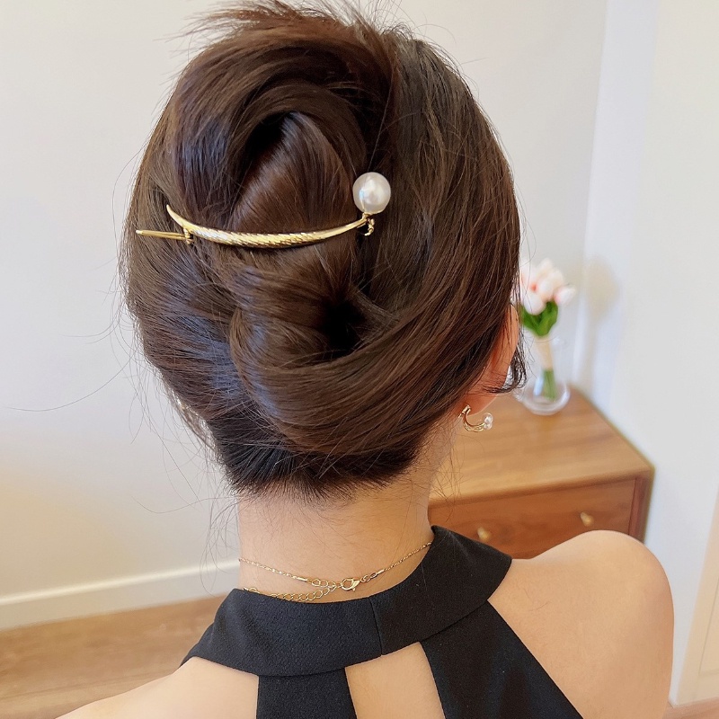 Kẹp Tóc Kim Loại Hình Chú Ếch Đính Ngọc Trai Dễ Thương