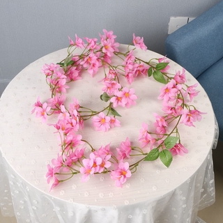 Dây hoa giả bằng lụa chiều dài 2.3m trang trí